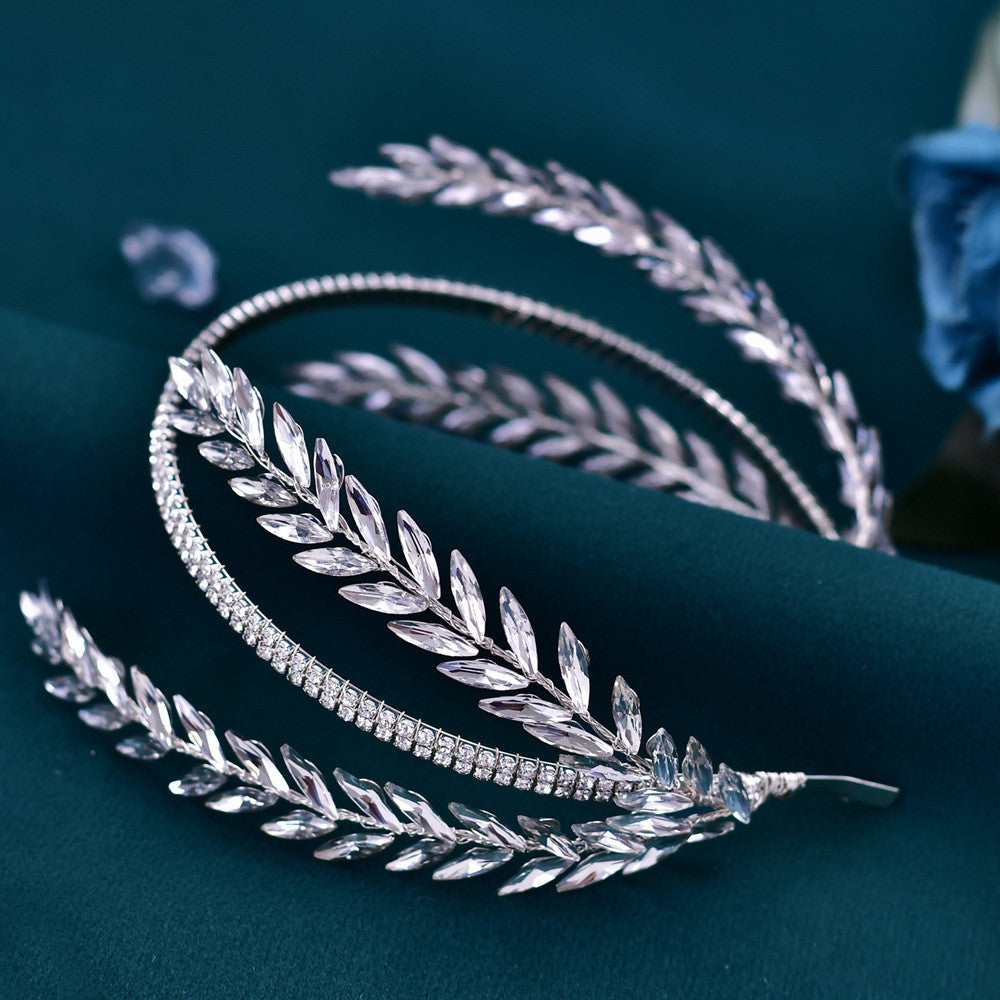 The Celeste Rhinestone Bridal Hair Band — Pearls Glam Studio luxury hair accessory, view 5 of 7