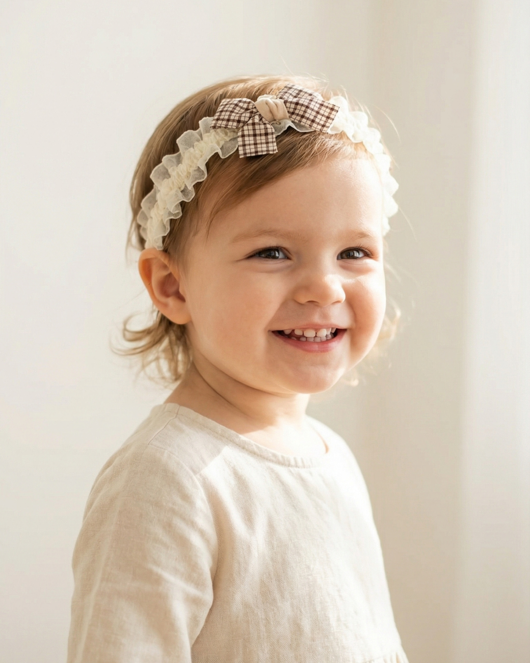 Vintage Plaid Bow Stretch Headband Set — Pearls Glam Studio, view 1 of 5