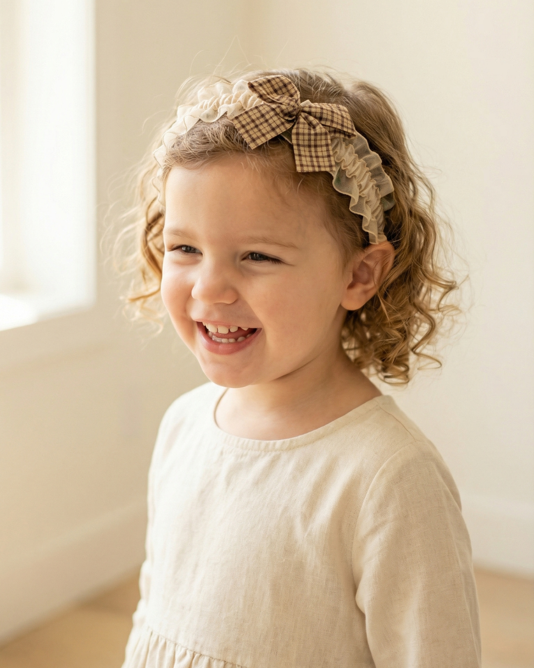 Vintage Plaid Bow Stretch Headband Set — Pearls Glam Studio, view 5 of 5