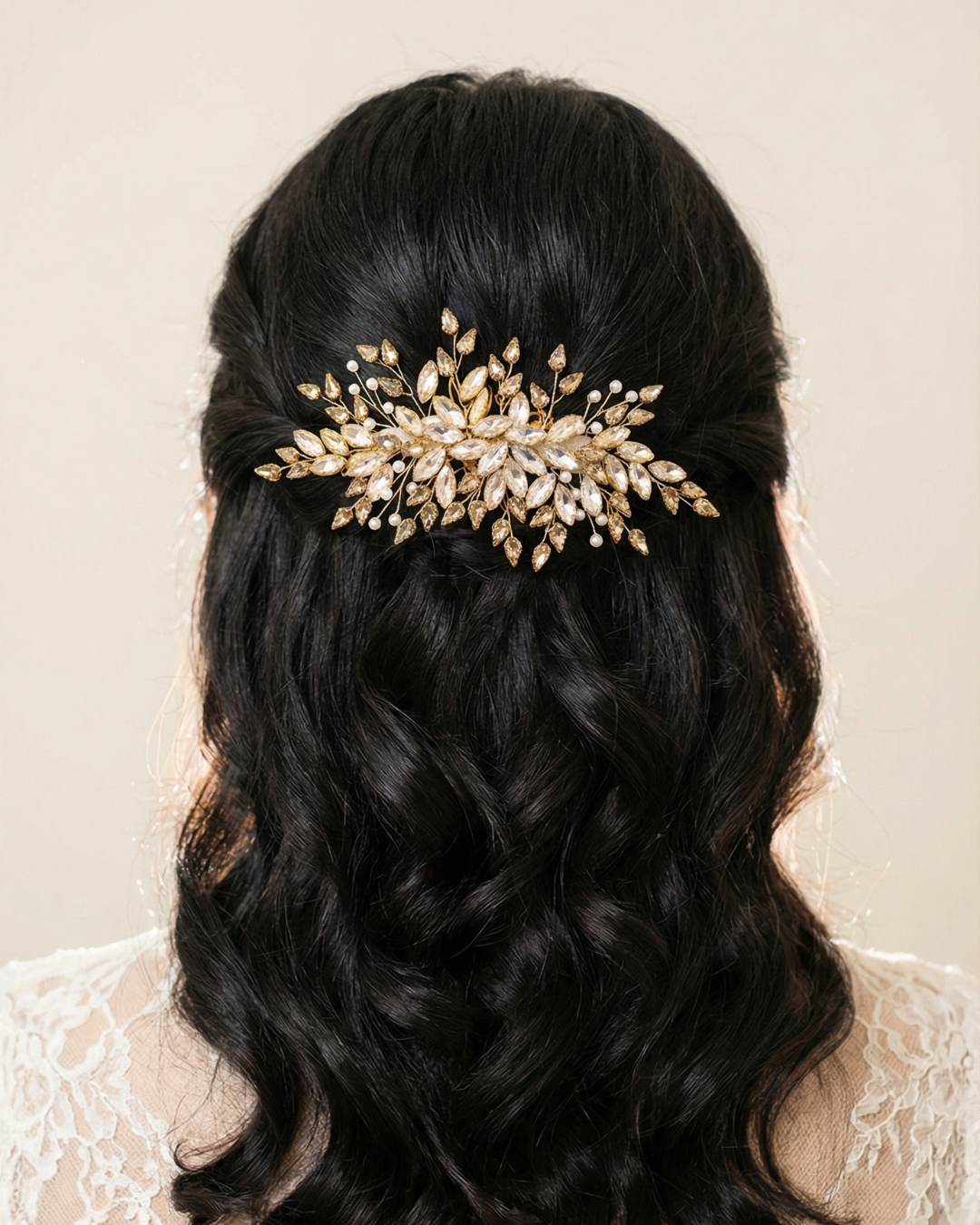 Royal Gold Statement Hair Piece — Pearls Glam Studio, view 1 of 4