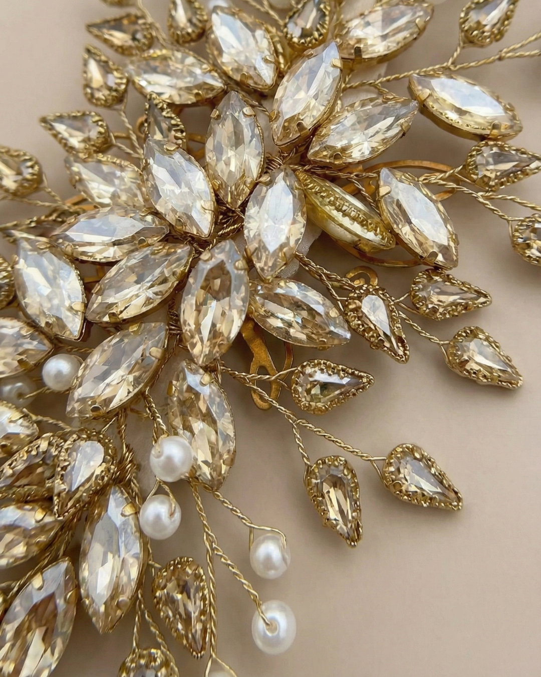 Royal Gold Statement Hair Piece — Pearls Glam Studio, view 3 of 4