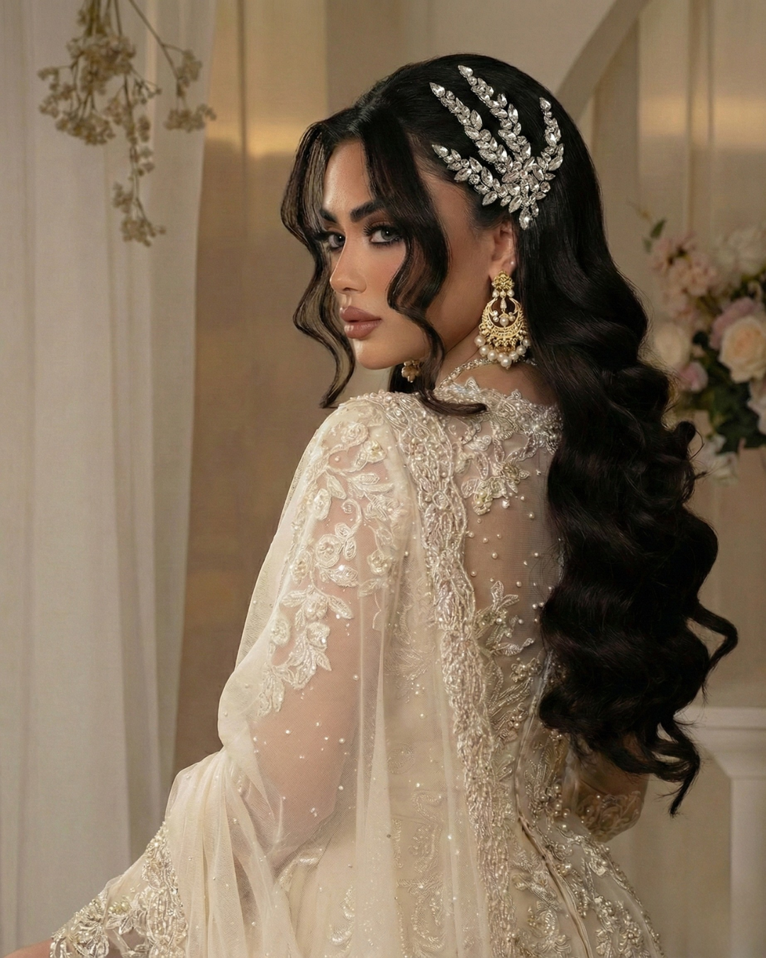 Elegant Rhinestone Hair Piece for Brides & Models — Pearls Glam Studio, view 4 of 4