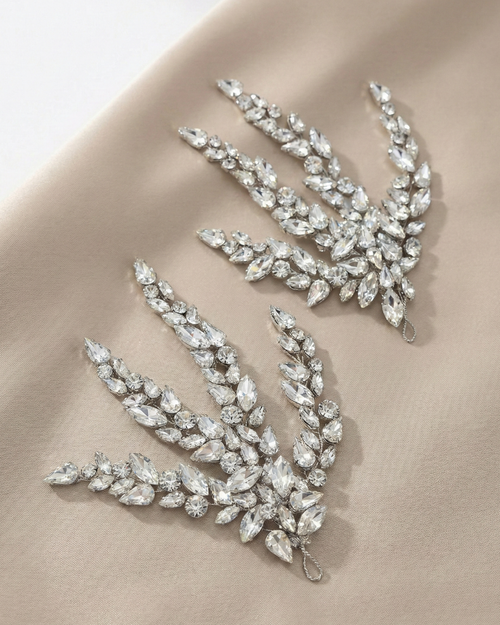 Elegant Rhinestone Hair Piece for Brides & Models — Pearls Glam Studio, view 1 of 4