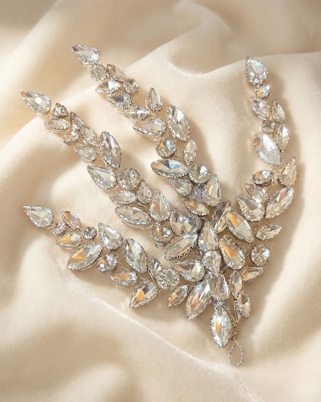 Elegant Rhinestone Hair Piece for Brides & Models — Pearls Glam Studio, view 2 of 4