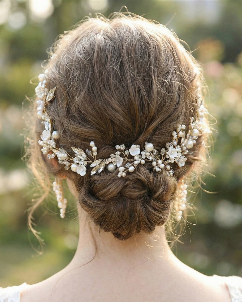 The Blanc Fleur Gold Hair Vine — Pearls Glam Studio, view 5 of 5