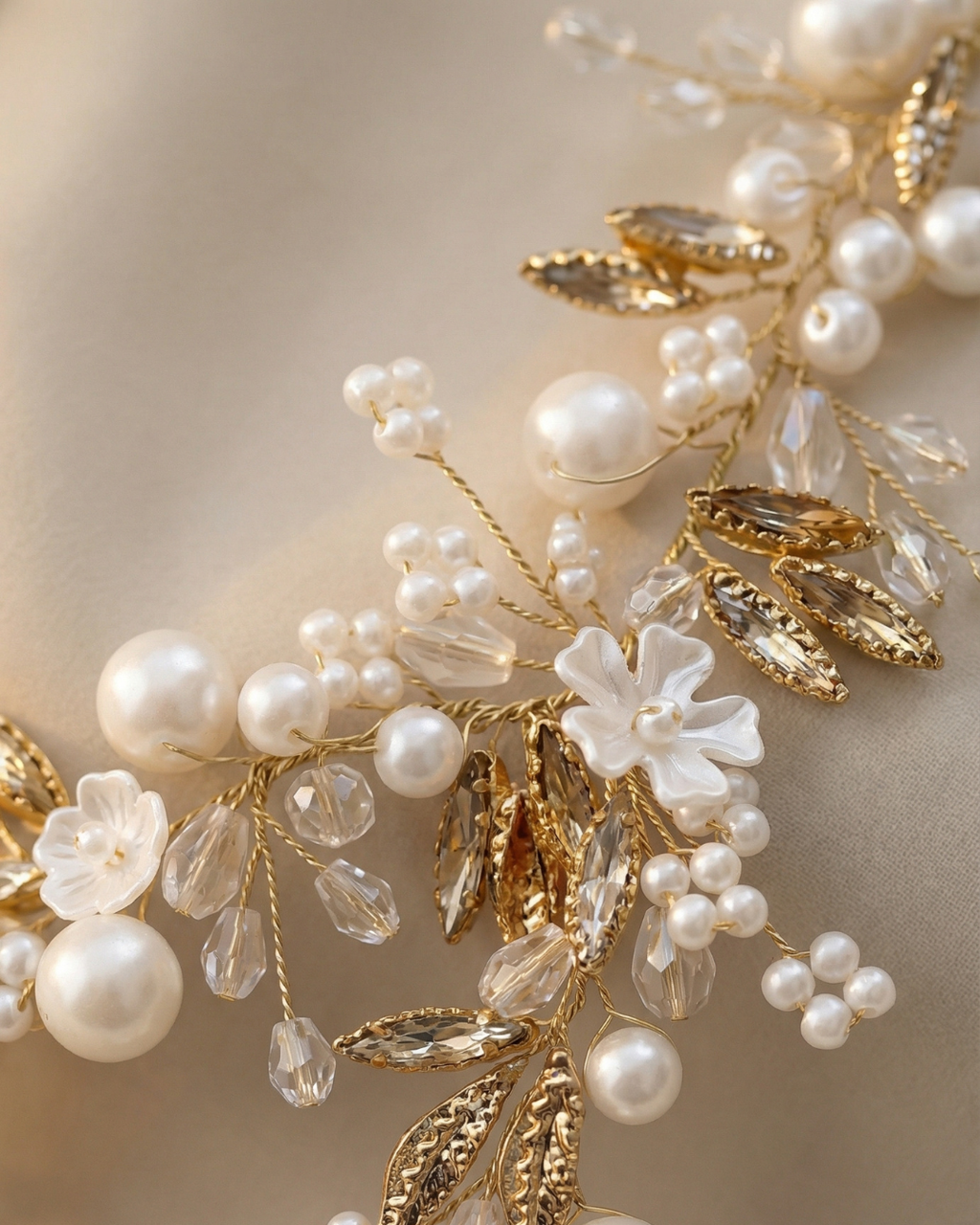 The Blanc Fleur Gold Hair Vine — Pearls Glam Studio, view 3 of 5