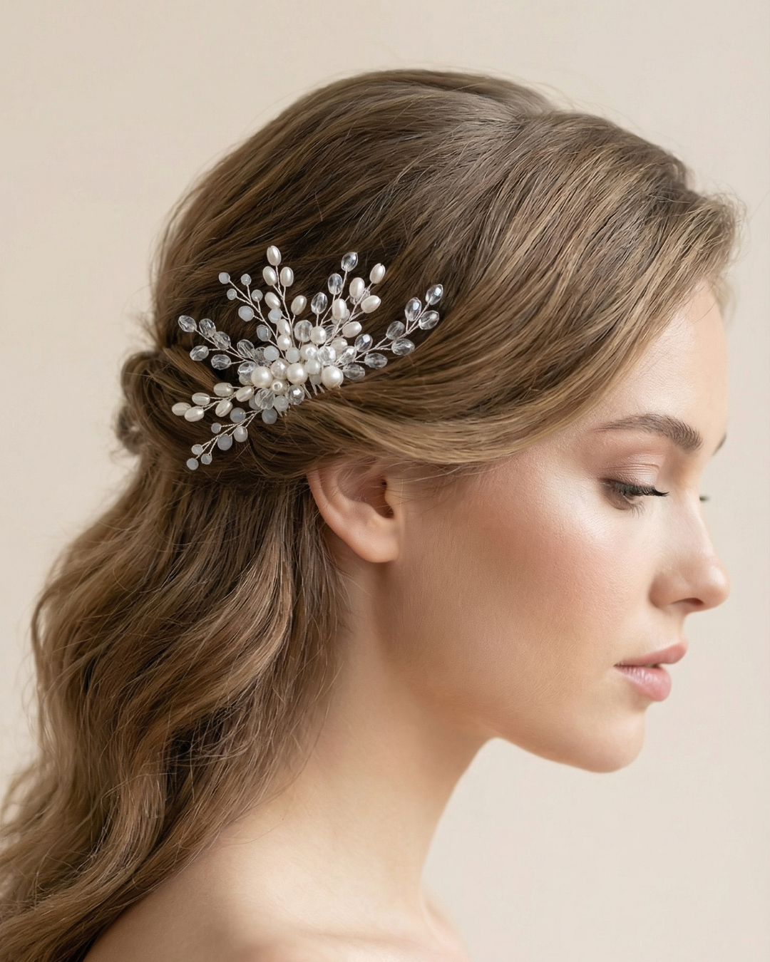 The Elysia Pearl Spray Hair Comb — Pearls Glam Studio, view 1 of 9
