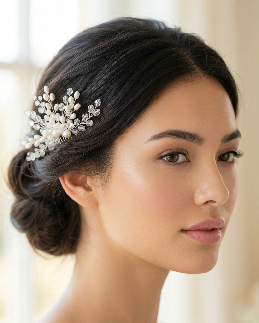 The Elysia Pearl Spray Hair Comb — Pearls Glam Studio, view 8 of 9