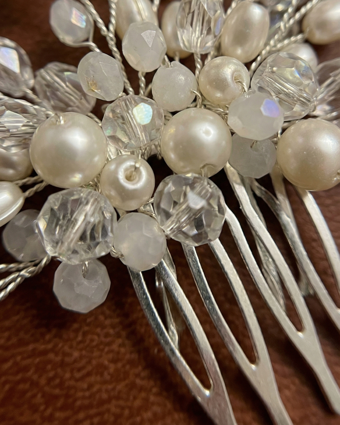 The Elysia Pearl Spray Hair Comb — Pearls Glam Studio, view 7 of 9