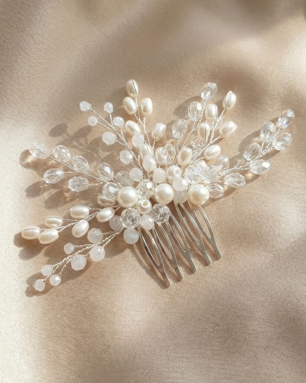 The Elysia Pearl Spray Hair Comb — Pearls Glam Studio, view 5 of 9