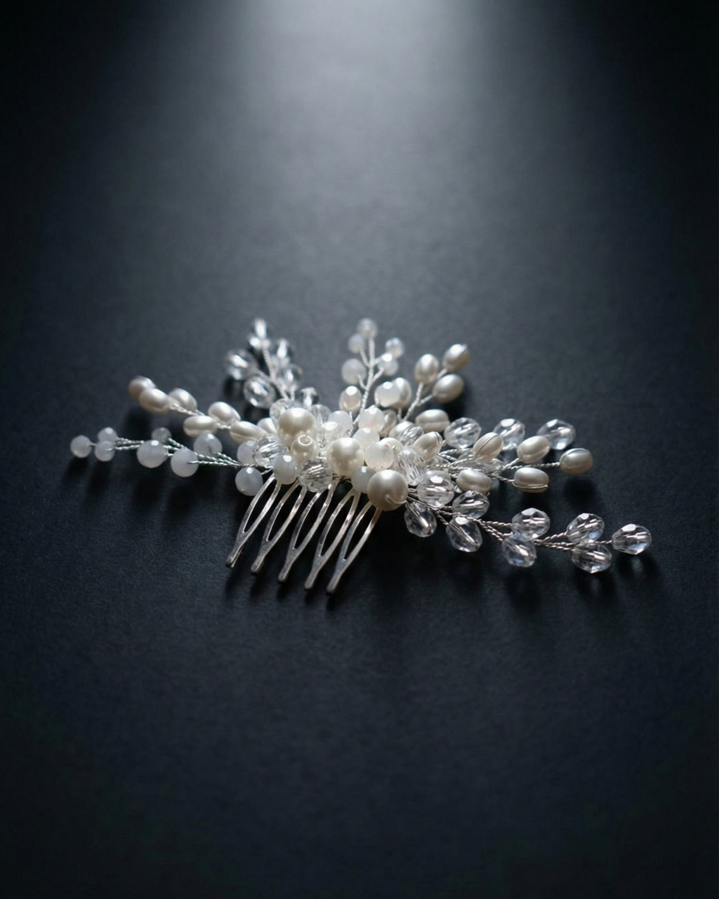 The Elysia Pearl Spray Hair Comb — Pearls Glam Studio, view 4 of 9