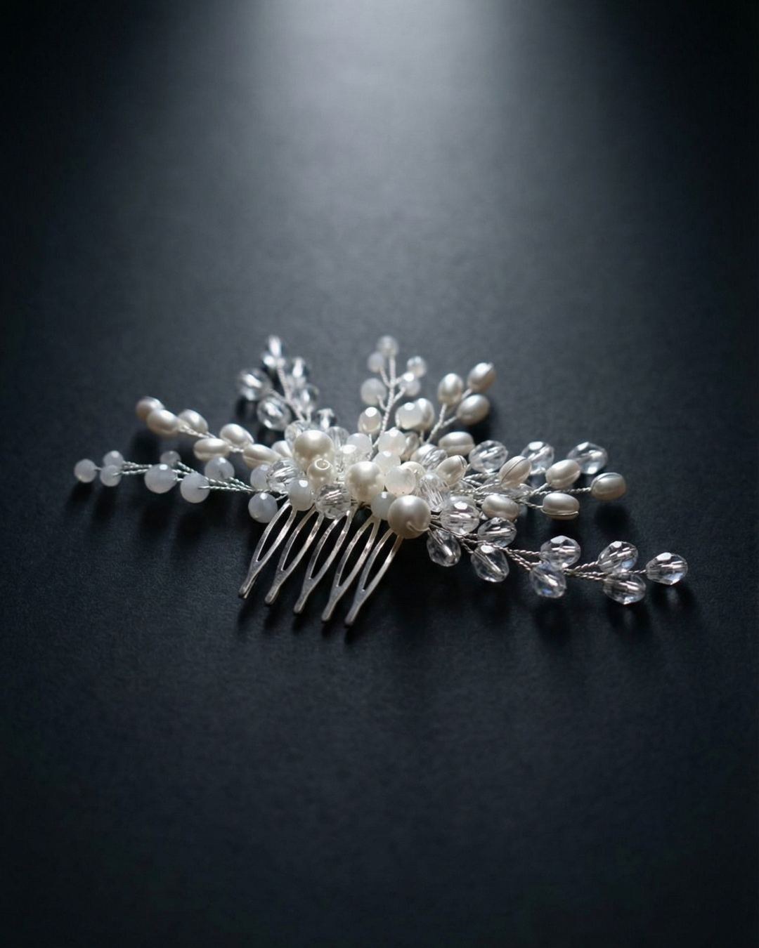 The Elysia Pearl Spray Hair Comb — Pearls Glam Studio, view 4 of 9