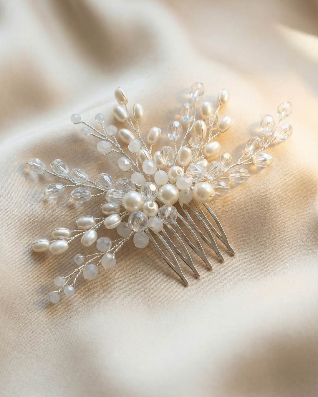 The Elysia Pearl Spray Hair Comb — Pearls Glam Studio, view 2 of 9