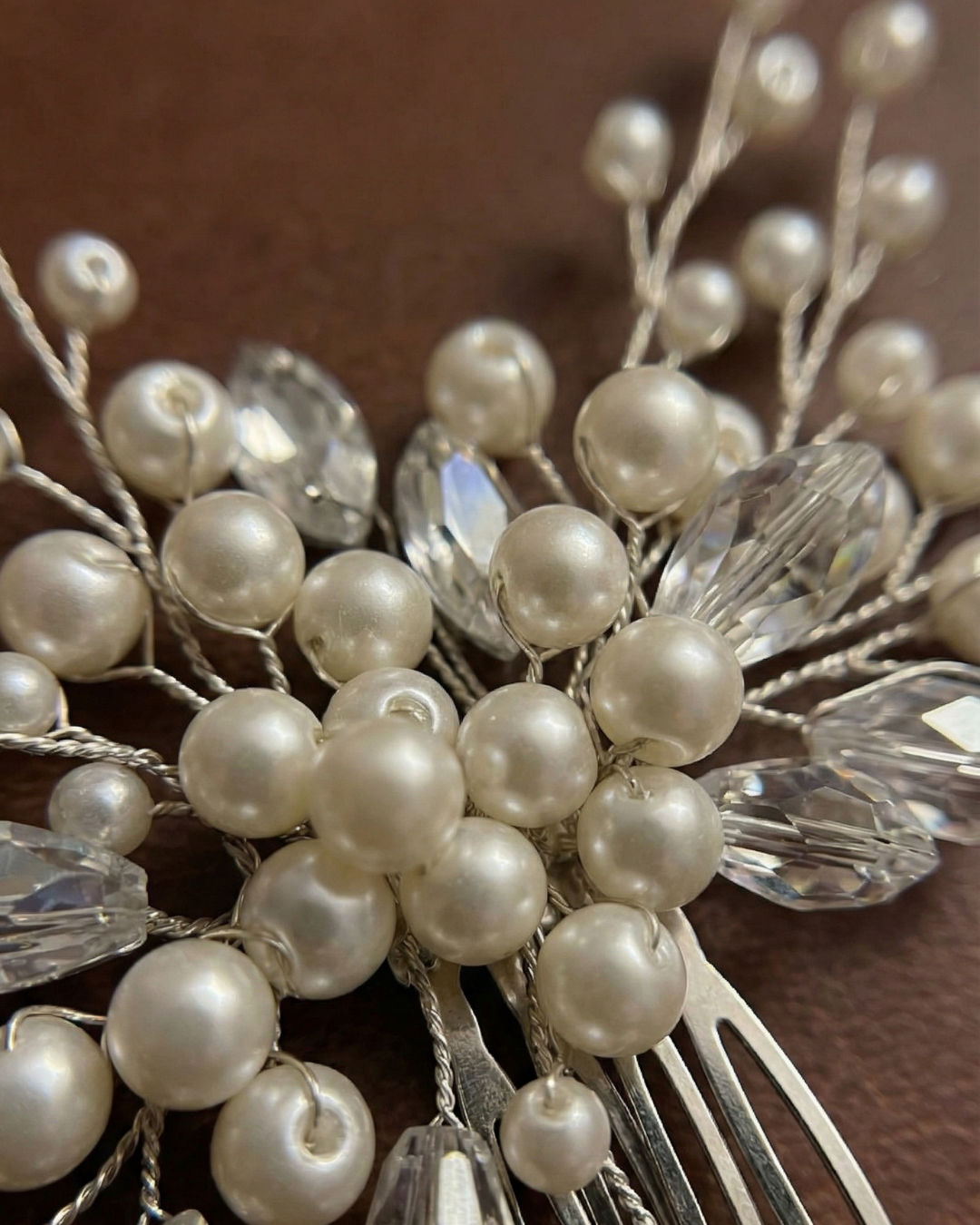 The Elara Ivory Pearl Hair Comb — Pearls Glam Studio, view 3 of 7