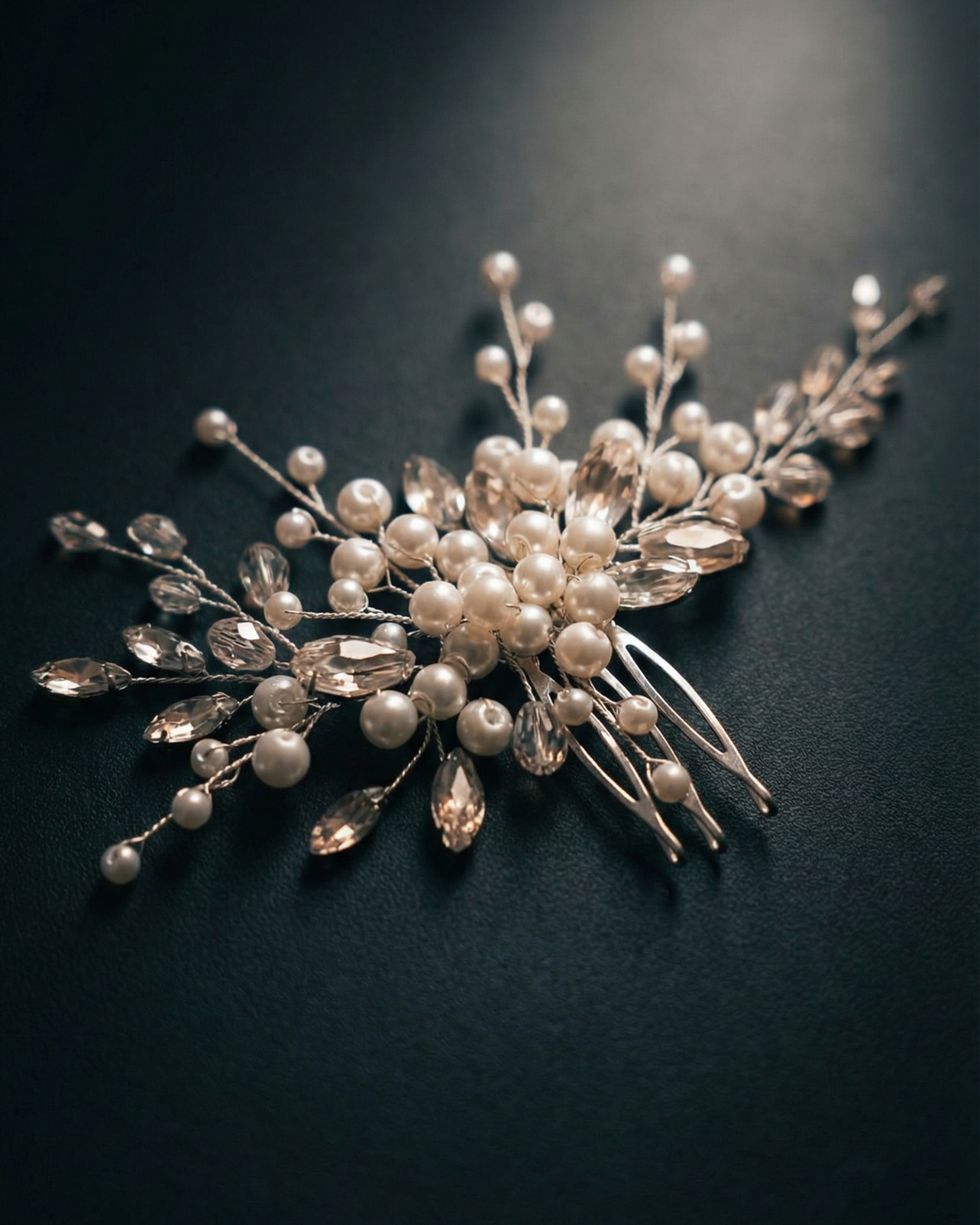The Elara Ivory Pearl Hair Comb — Pearls Glam Studio, view 4 of 7