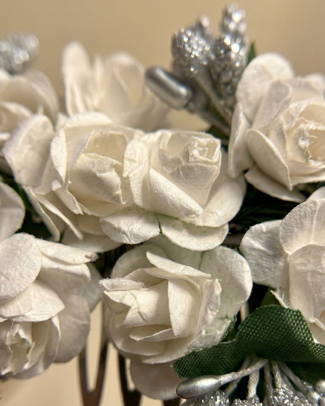 The Winter Garden Floral Hair Comb — Pearls Glam Studio, view 4 of 5