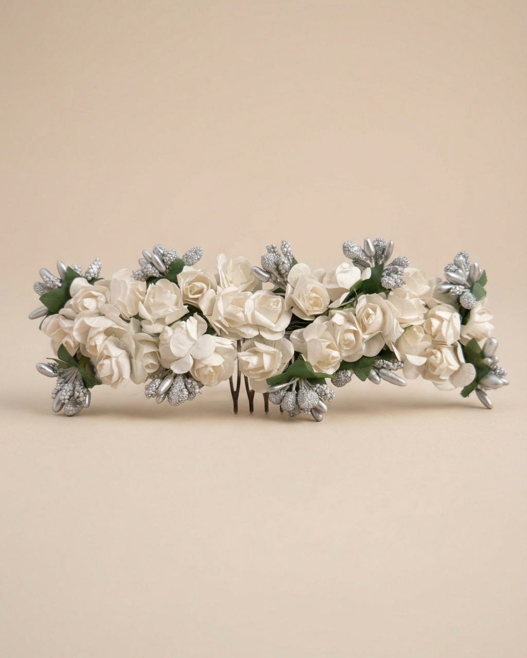 The Winter Garden Floral Hair Comb — Pearls Glam Studio, view 1 of 5