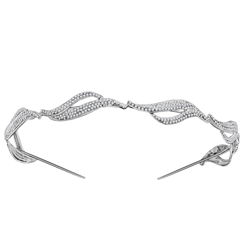 The Princess Rhinestone Wedding Crown — Pearls Glam Studio luxury hair accessory, view 5 of 5
