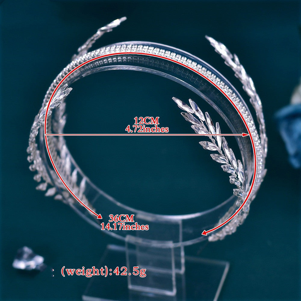 The Celeste Rhinestone Bridal Hair Band — Pearls Glam Studio luxury hair accessory, view 2 of 7
