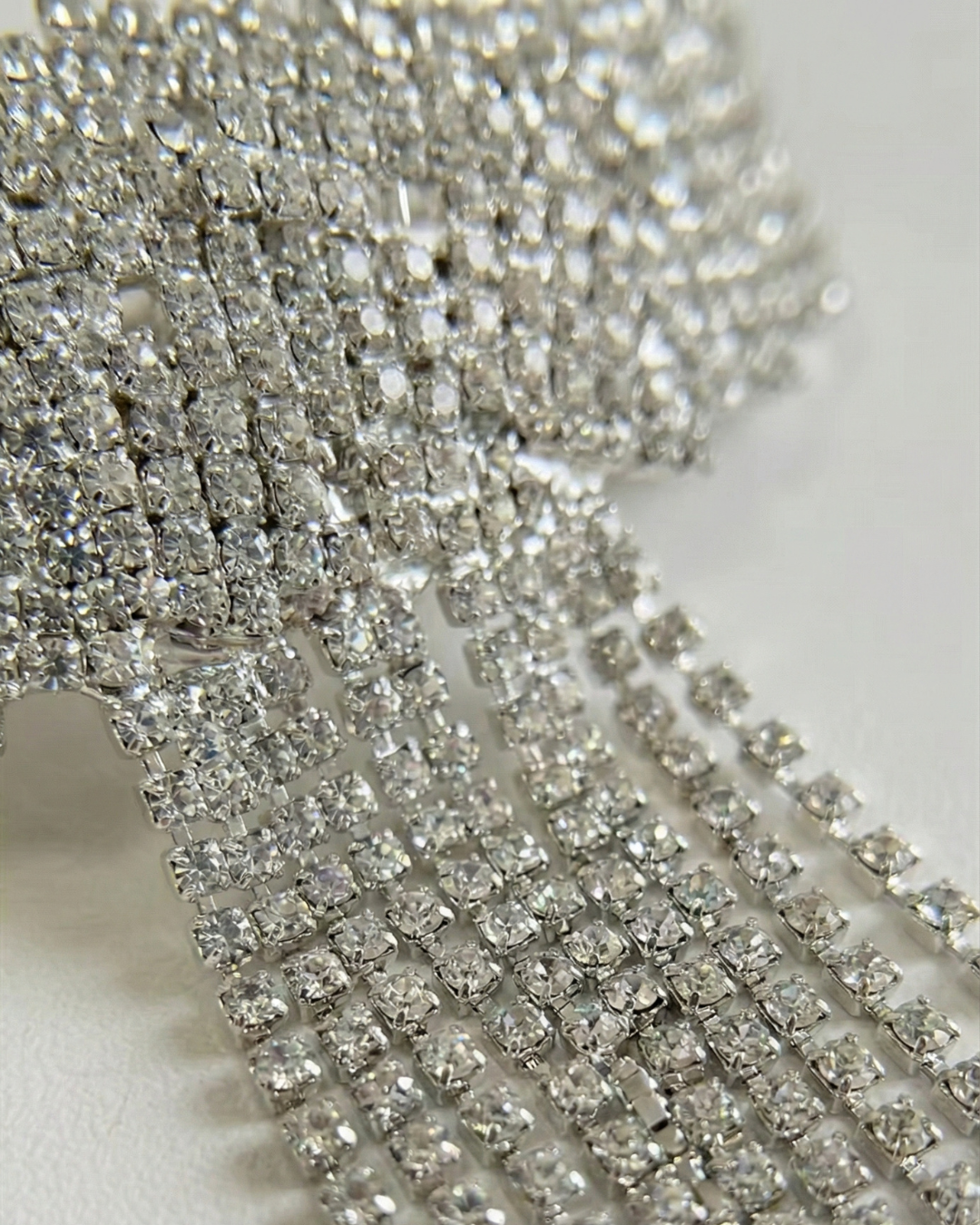 The Stardust Rhinestone Bow Clip – French Clip — Pearls Glam Studio, view 6 of 6