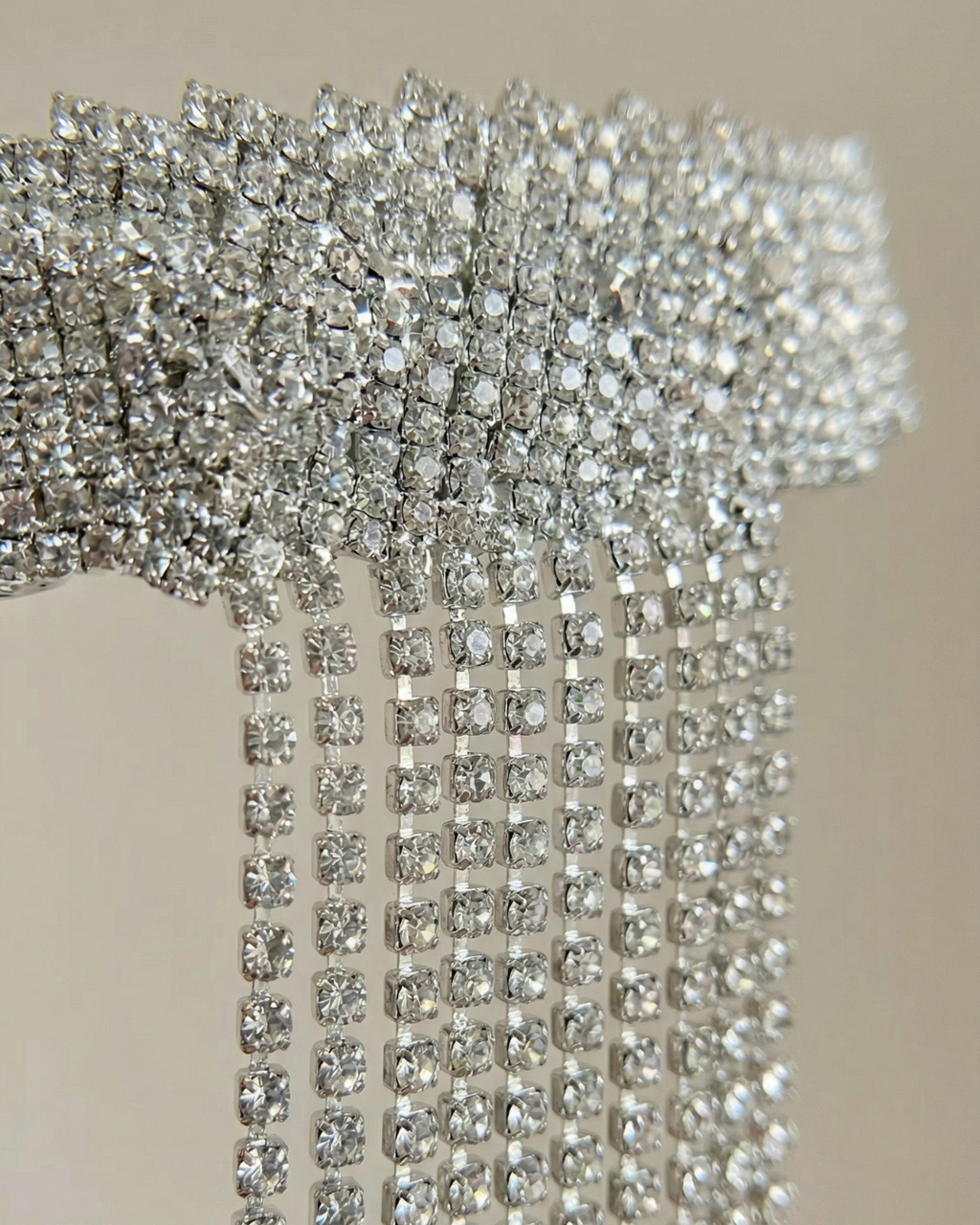 The Stardust Rhinestone Bow Clip – French Clip — Pearls Glam Studio, view 4 of 6