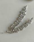 The Glow Laurel Crystal Hair Vine - Twin Silver — Pearls Glam Studio, view 1 of 5