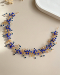 Sapphire Blue Crystal Hair Vine — Pearls Glam Studio, view 1 of 6