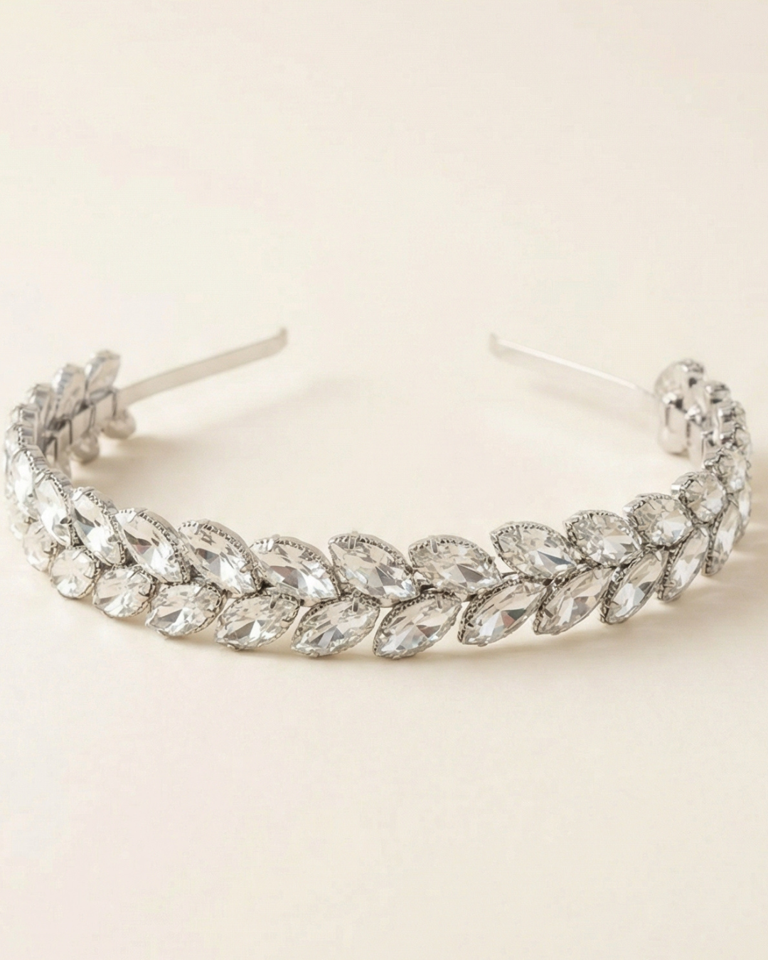 The Astra Headband - Silver Rhinestones — Pearls Glam Studio, view 6 of 6