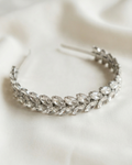 The Astra Headband - Silver Rhinestones — Pearls Glam Studio, view 1 of 6