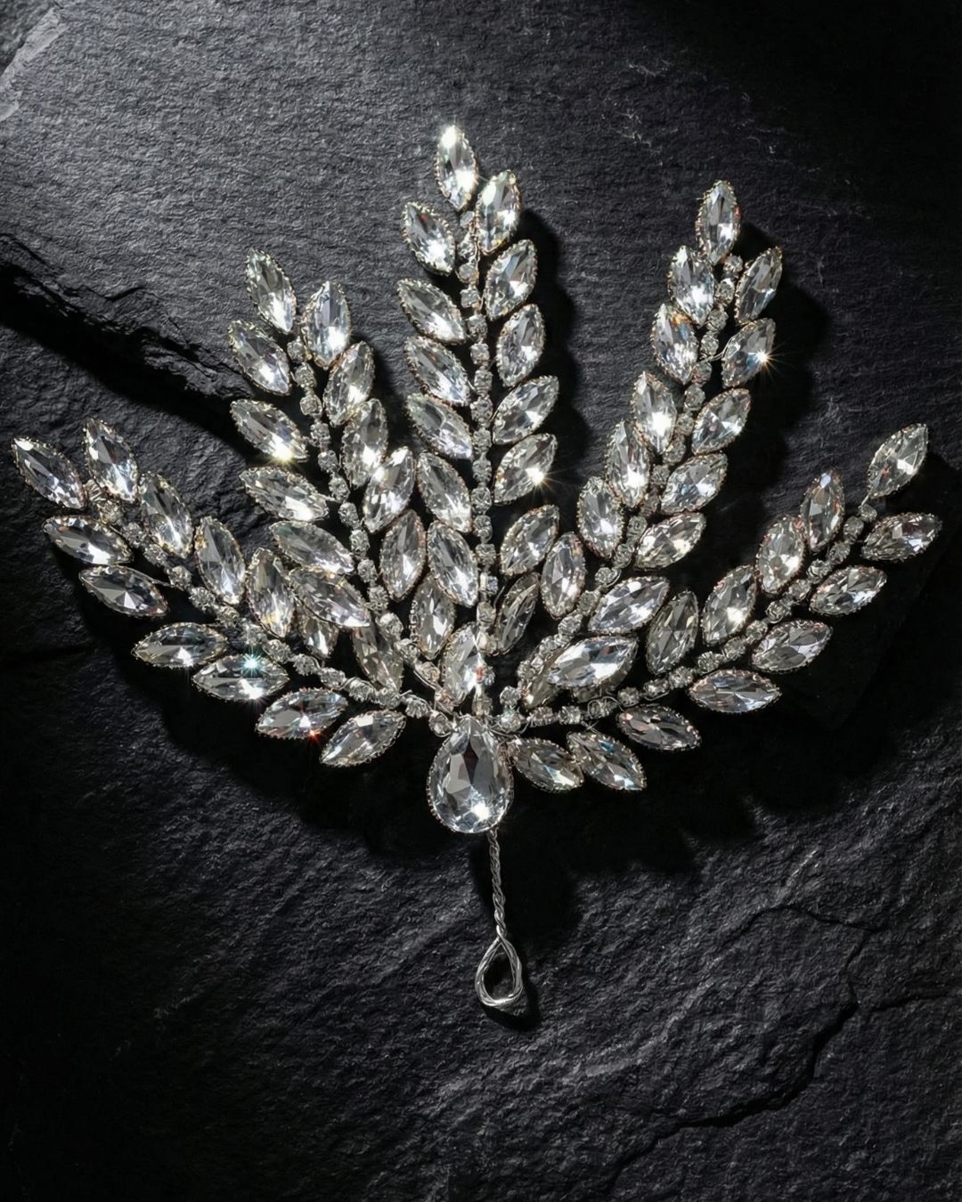 Noir Crystal Hair Piece — Pearls Glam Studio, view 3 of 11