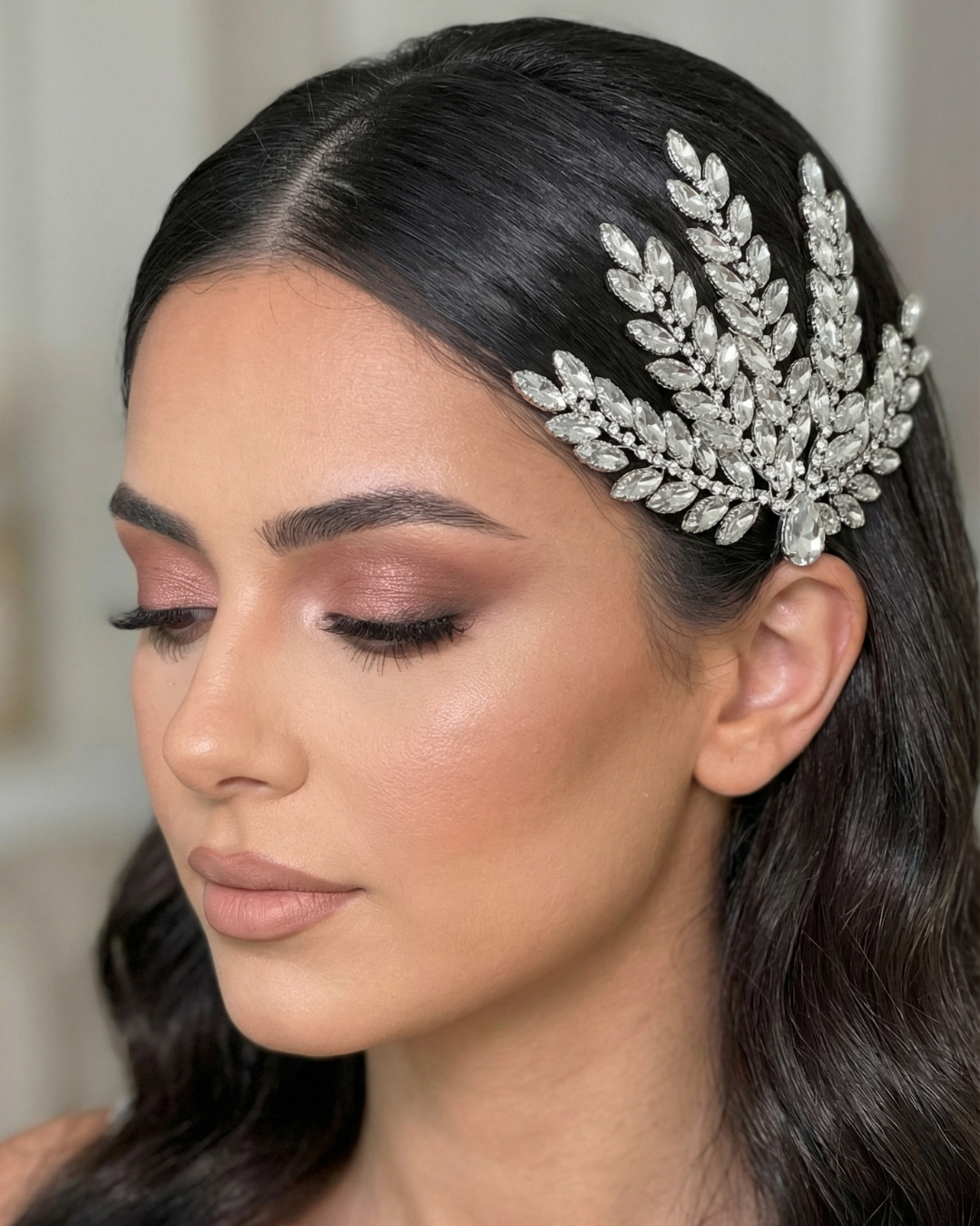 Noir Crystal Hair Piece — Pearls Glam Studio, view 4 of 11