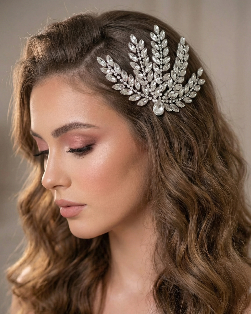 Noir Crystal Hair Piece — Pearls Glam Studio, view 7 of 11