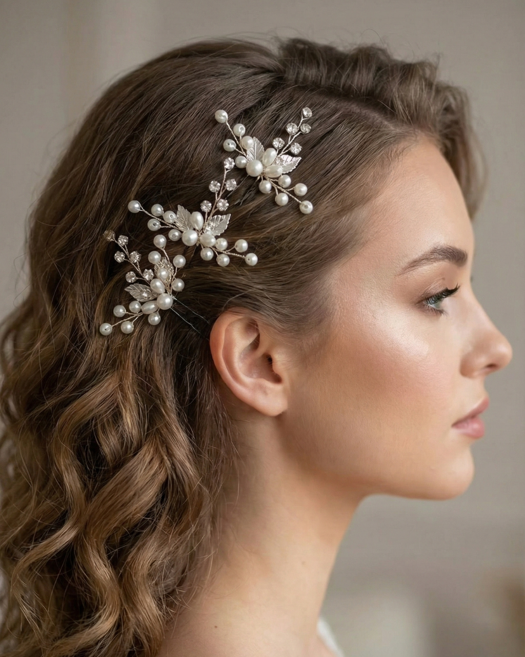 Pearl Hair Pins – 3 Piece Set — Pearls Glam Studio, view 2 of 11