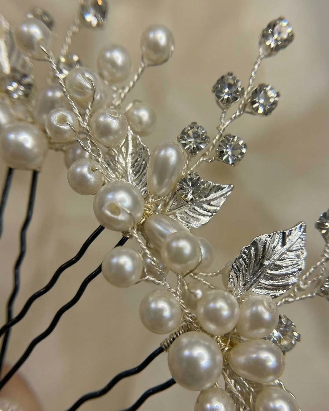Pearl Hair Pins – 3 Piece Set — Pearls Glam Studio, view 7 of 11