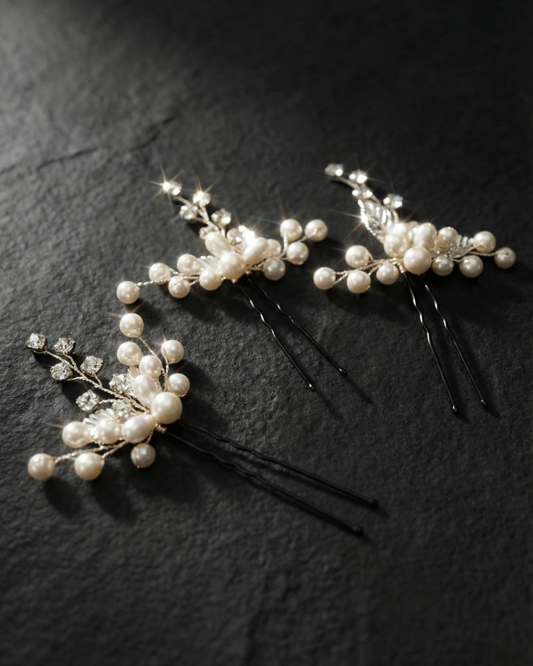 Pearl Hair Pins – 3 Piece Set — Pearls Glam Studio, view 9 of 11