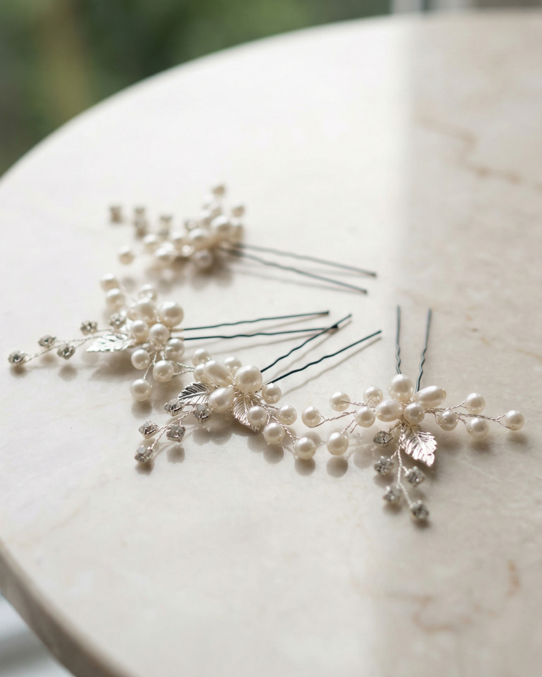 Pearl Hair Pins – 3 Piece Set — Pearls Glam Studio, view 10 of 11